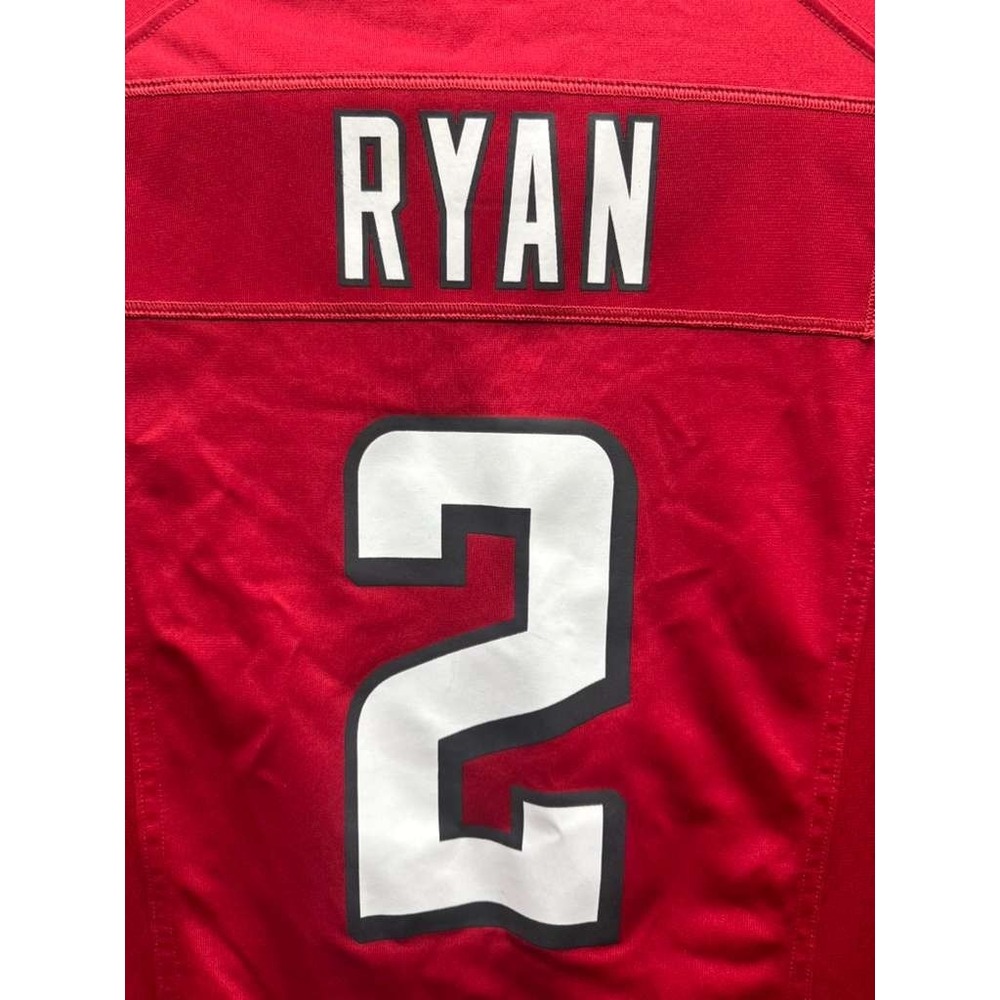 Nike Atlanta Falcons Matt Ryan #2 V-Neck NFL Jersey Shirt Red Mens Size S - Picture 5 of 12
